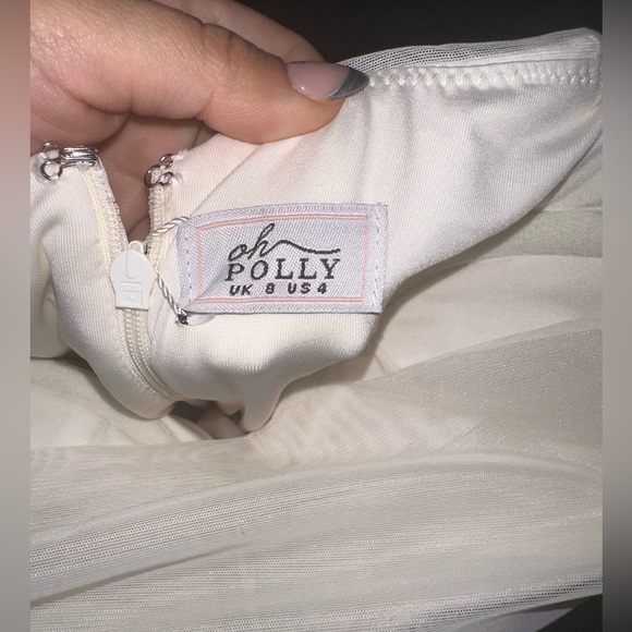 OH POLLY white dress US size 4 only worn once - Picture 4 of 4
